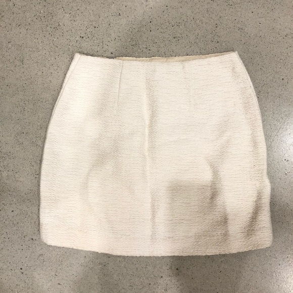 Ecote Textured Cream Skirt - Picture 4 of 4